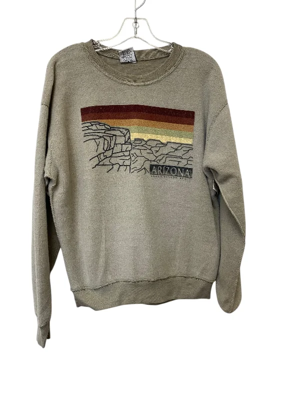 Men's Hoodies with Sublimated GraphicsSweatshirt Crewneck By Clothes Mentor In Taupe, Size: M Men's Hoodies with Sublimated GraphicsSweatshirt Crewneck By Clothes Mentor In Taupe, Size: M