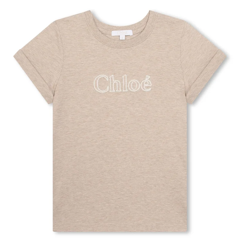 Men's Skinny-Fit Shirts for a Trendy LookBeige Logo Print Cotton Shirt