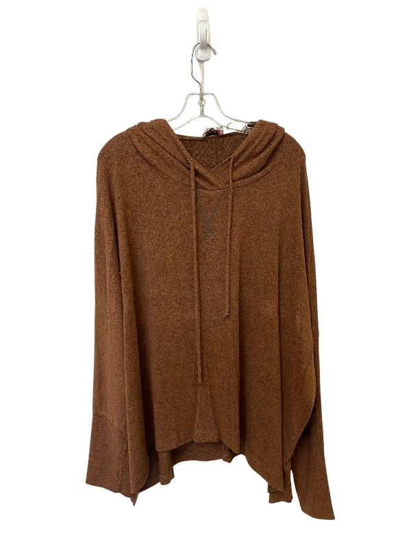 Men's Hoodies with Hidden ZippersSweatshirt Hoodie By Andree By Unit In Brown, Size: 2x