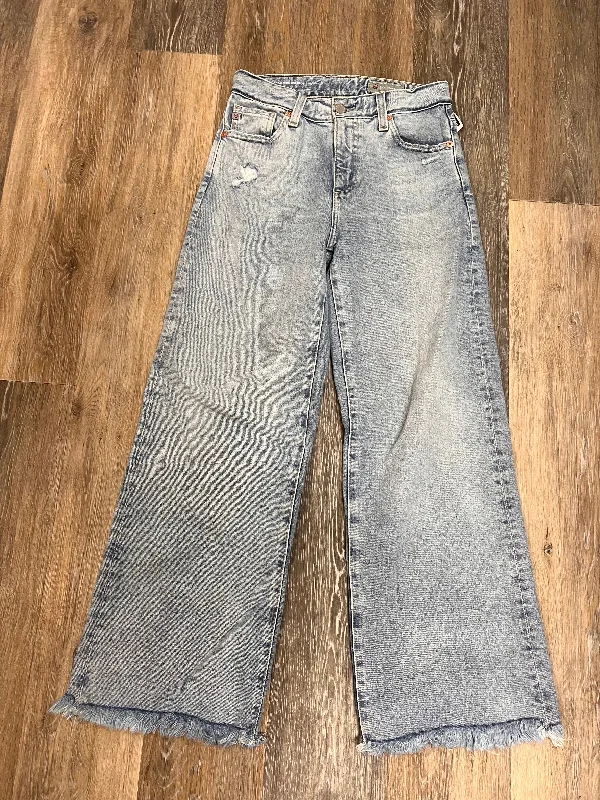 Casual Men's JeansJeans Wide Leg Designer By Adriano Goldschmied In Blue Denim, Size: 0/24 Casual Men's JeansJeans Wide Leg Designer By Adriano Goldschmied In Blue Denim, Size: 0/24