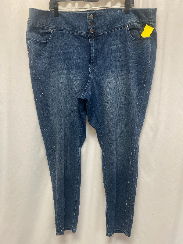 Men's Jeans for a Night OutJeans Straight By Lane Bryant In Blue, Size: 3x
