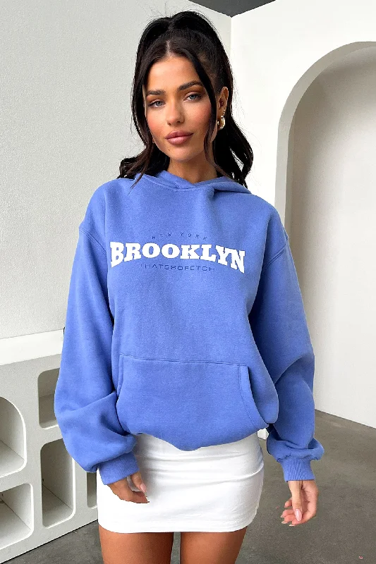 Warm Men's Hooded SweatersBrooklyn Hoodie - Blue