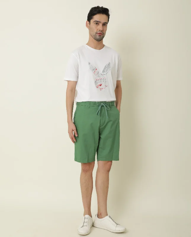 Classic Men's JeansRARE RABBIT RUN PRIMARY GREEN SHORTS COTTON ELASTANE FABRIC SLIM FIT BUTTON CLOSURE Classic Men's JeansRARE RABBIT RUN PRIMARY GREEN SHORTS COTTON ELASTANE FABRIC SLIM FIT BUTTON CLOSURE