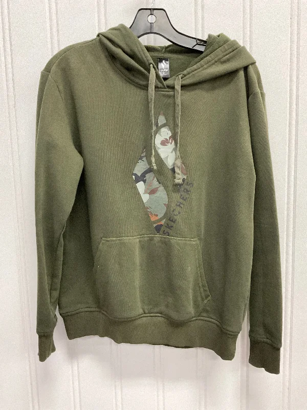 Men's Hoodies with Adjustable SleevesSweatshirt Hoodie By Skechers In Green, Size:S
