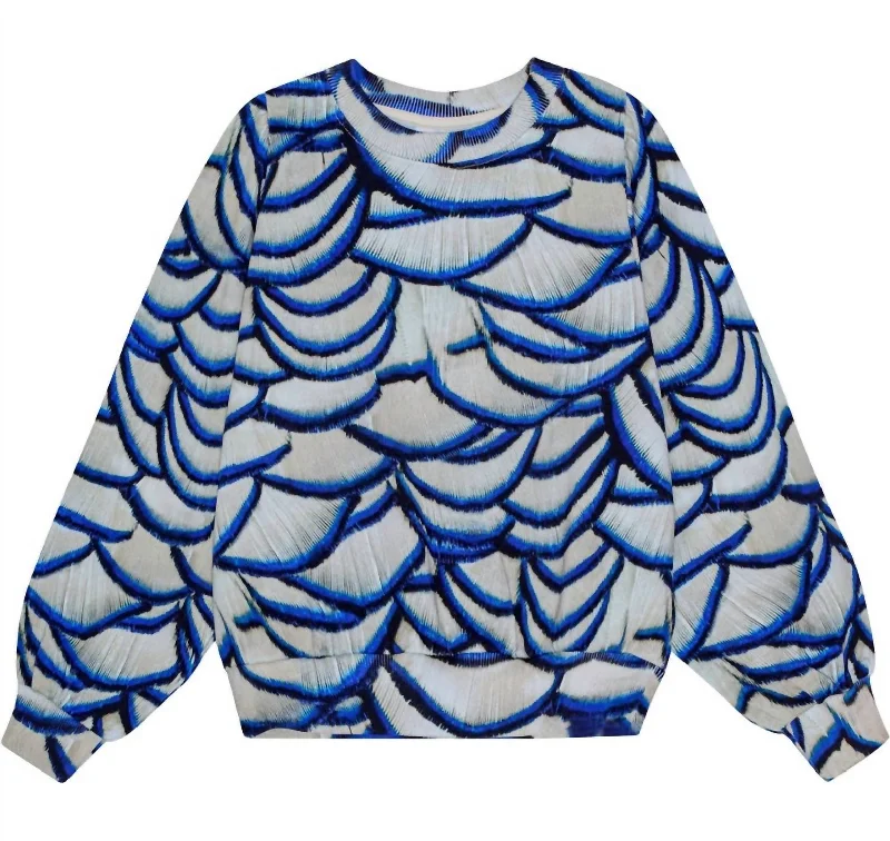 Men's Shirts with Scoop NecksFeathers Mary Sweatshirt In Blue