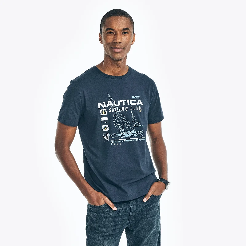 Men's Long-Sleeved ShirtsNautica Mens Sustainably Crafted Nautica Sailing Club Graphic T-Shirt Men's Long-Sleeved ShirtsNautica Mens Sustainably Crafted Nautica Sailing Club Graphic T-Shirt