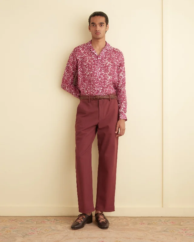 Men's Neutral-Tone Shirts for Versatile StylingHibiscus Spray Long Sleeve Shirt