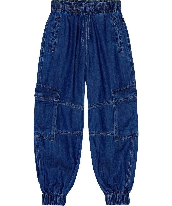 Men's Jeans with a Distressed LookAliki Blue Vintage Woven Pants