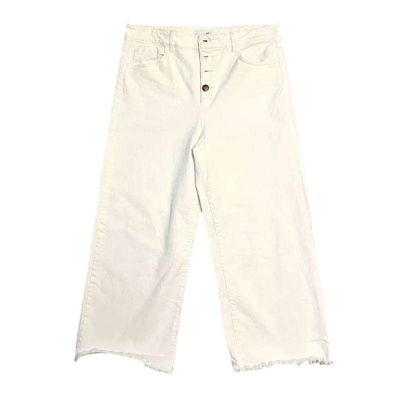 Men's Jeans Made from Recycled MaterialsJeans Wide Leg By Loft In White, Size: 14