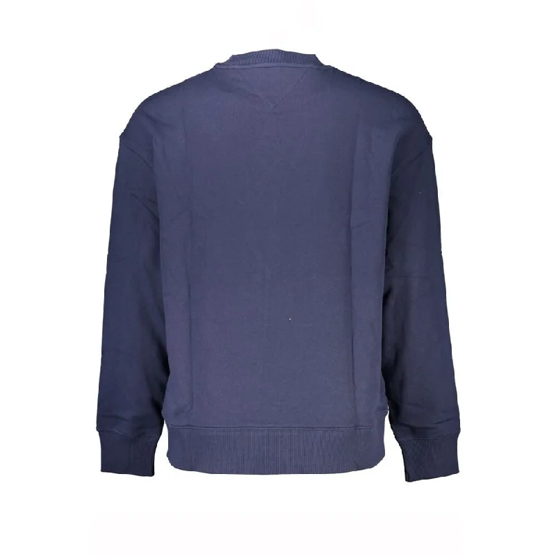 Solid-Colored Men's SweatersTommy Hilfiger Classic Blue Crew Neck Men's Sweater
