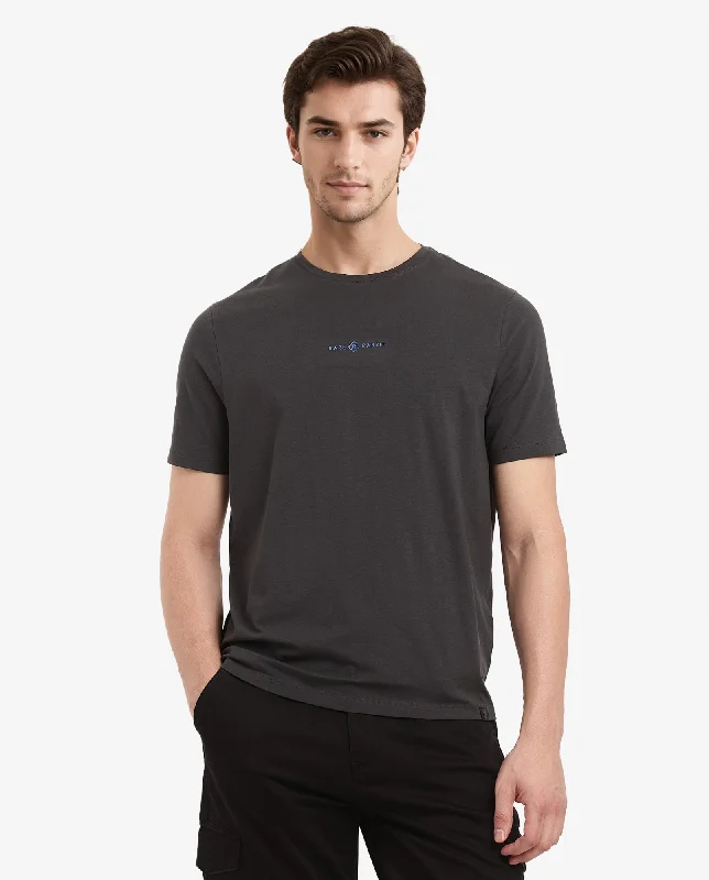 Men's Shirts with Geometric PatternsRare Rabbit Men Noam Dark Grey Cotton Lycra Fabric Short Sleeve Crew Neck Regular Fit Graphic Print T-Shirt Men's Shirts with Geometric PatternsRare Rabbit Men Noam Dark Grey Cotton Lycra Fabric Short Sleeve Crew Neck Regular Fit Graphic Print T-Shirt