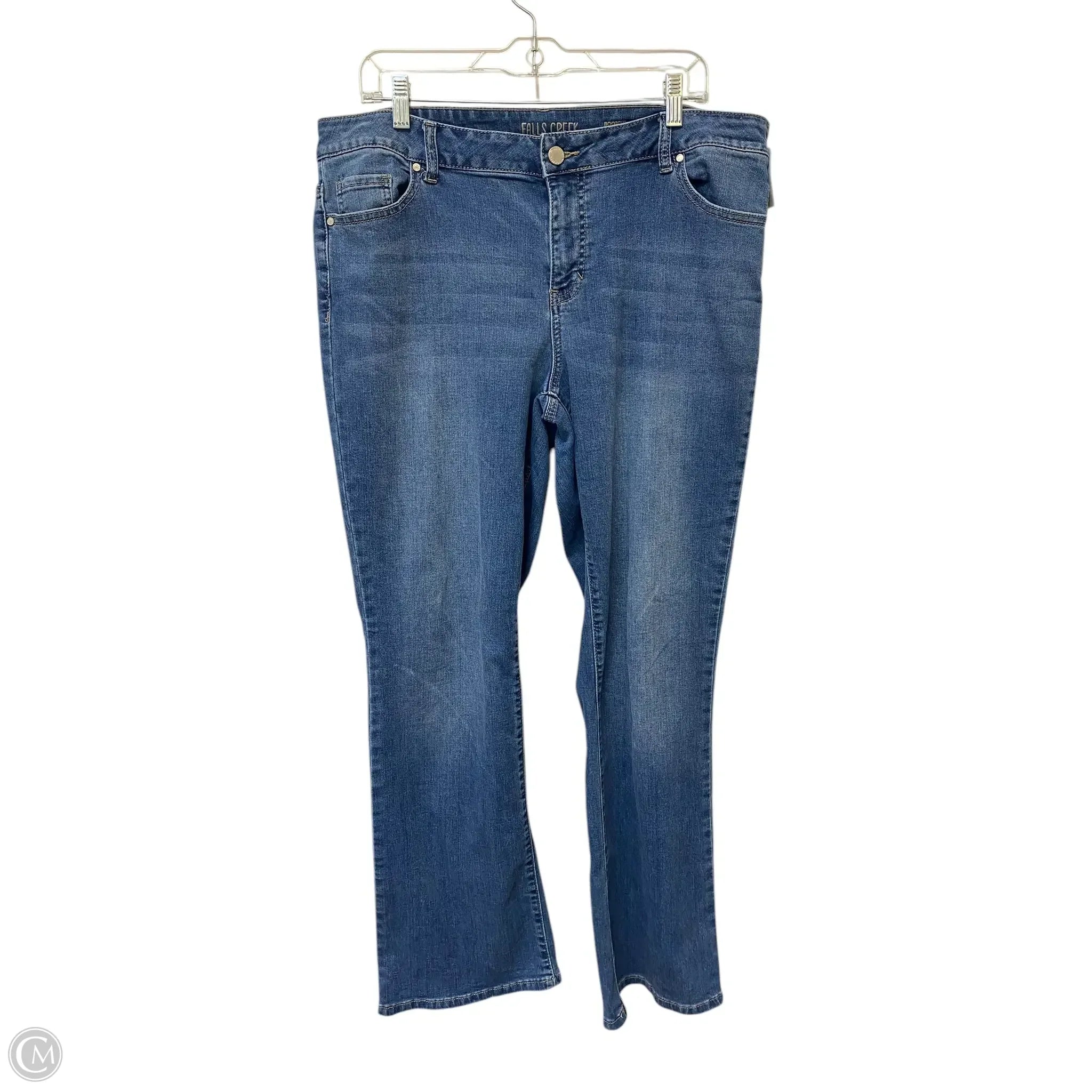 High-Waisted Bootcut Men's JeansJeans Boot Cut By Falls Creek In Blue Denim, Size: 16