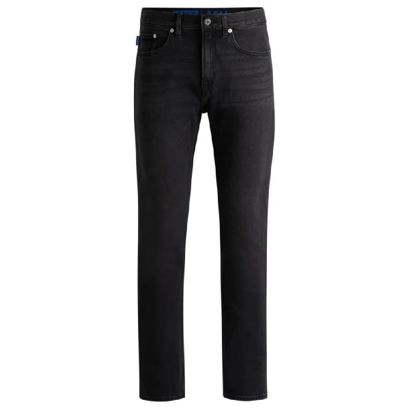 Trendy Men's JeansSlim-fit jeans in black stretch denim