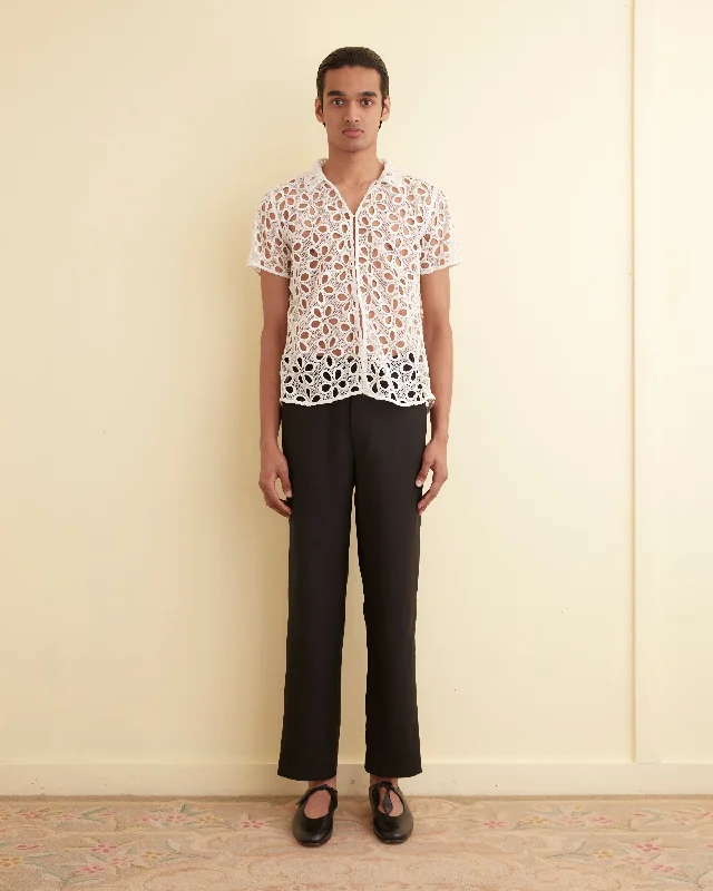 Men's Unique Dress Shirts for a Statement LookPrimrose Lace Short Sleeve Shirt