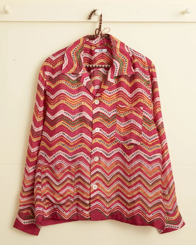 Men's Solid-Colored Shirts for VersatilityMothra Zig-Zag Long Sleeve Shirt
