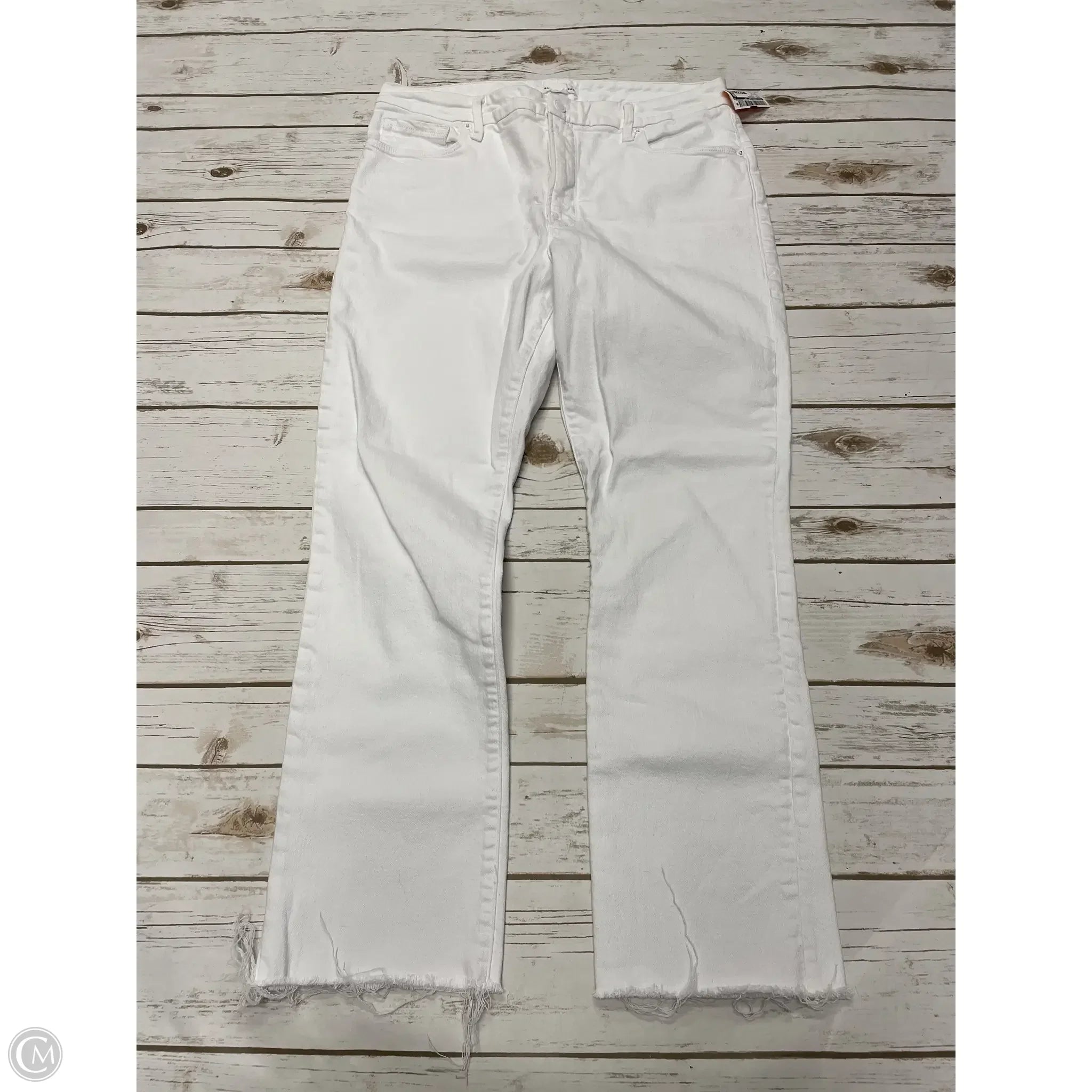 Wash and Wear Men's JeansJeans Straight By Good American In White Denim, Size: 12