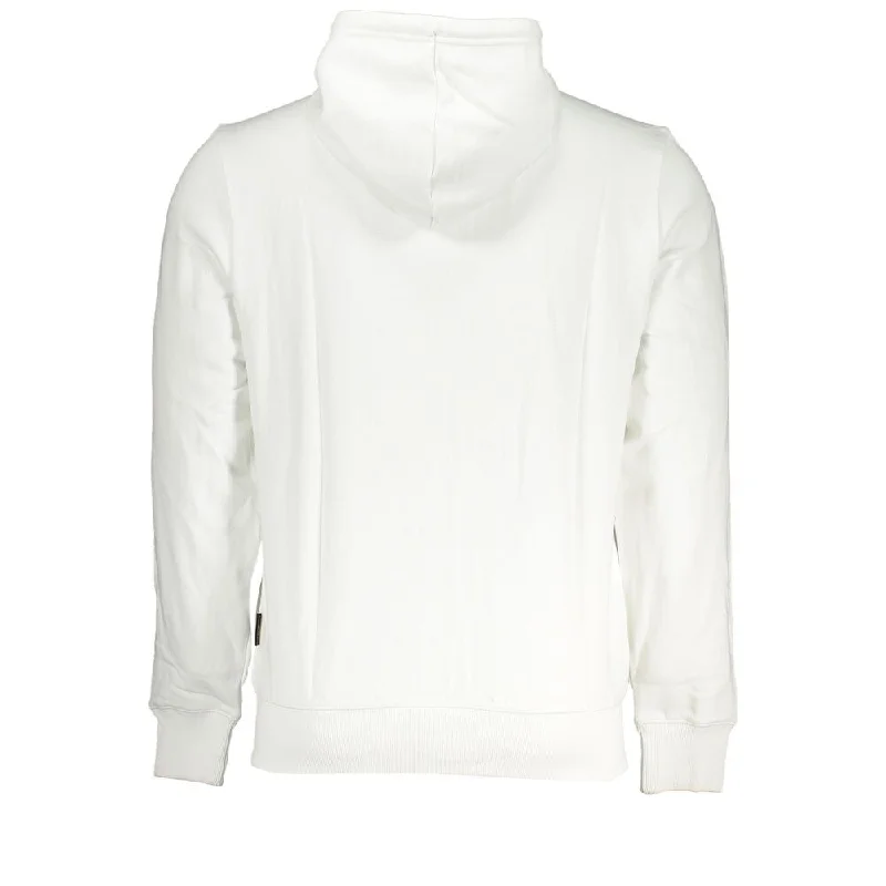 Men's Sweaters with Hoods and DrawstringsNapapijri Elegant White Cotton Hooded Men's Sweatshirt Men's Sweaters with Hoods and DrawstringsNapapijri Elegant White Cotton Hooded Men's Sweatshirt