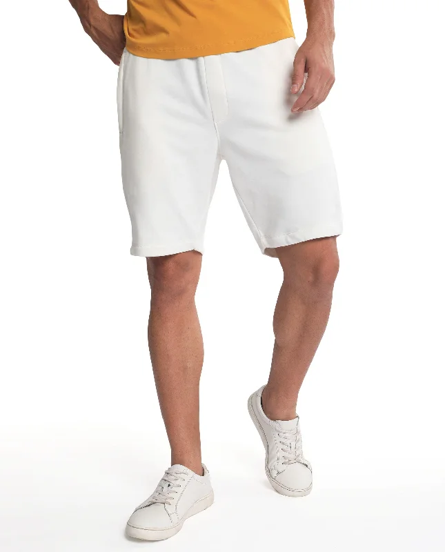 Men's Pants with Water-Resistant FabricShorts Ivory White Men