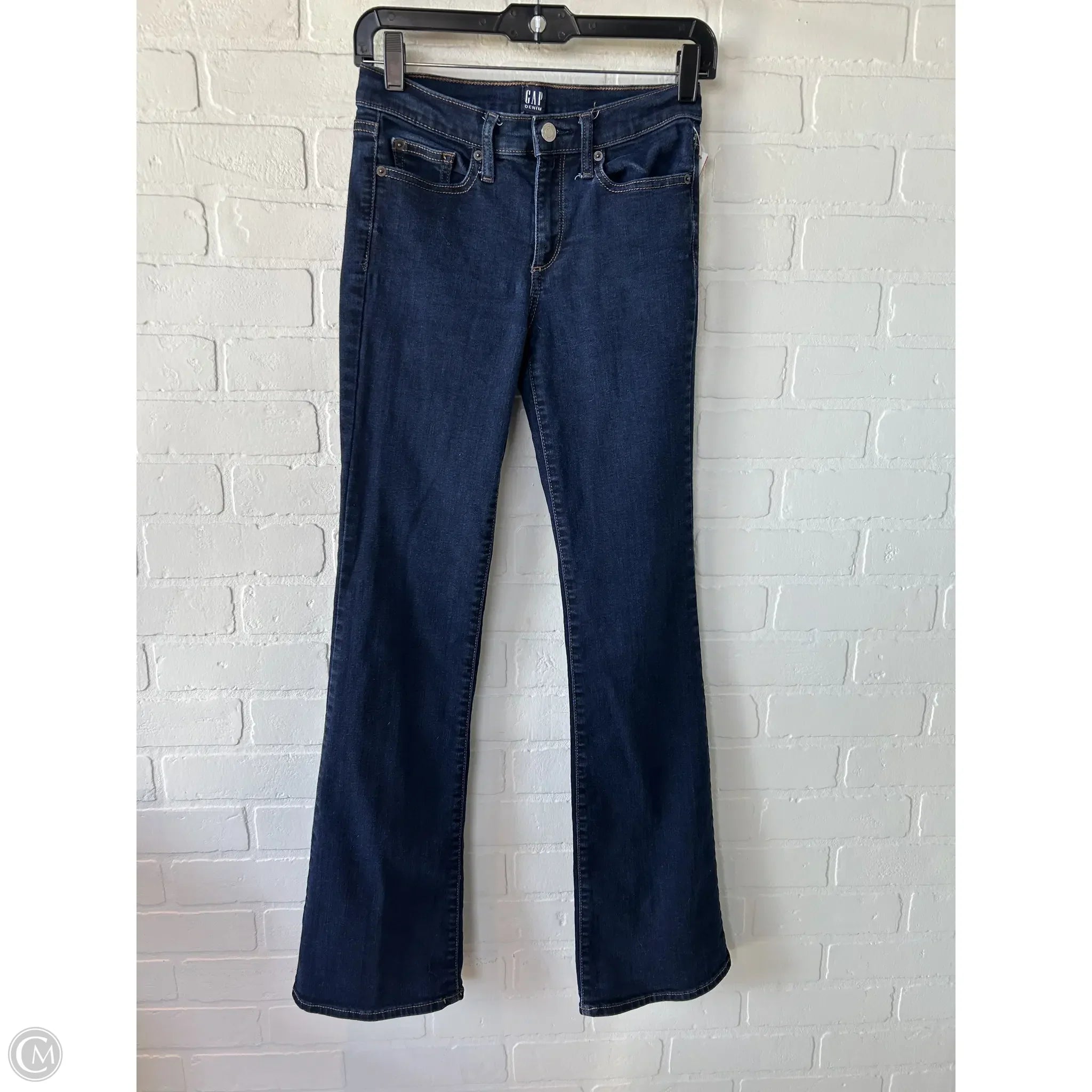 Men's Jeans with Embroidered LogosJeans Boot Cut By Gap In Blue Denim, Size: 2