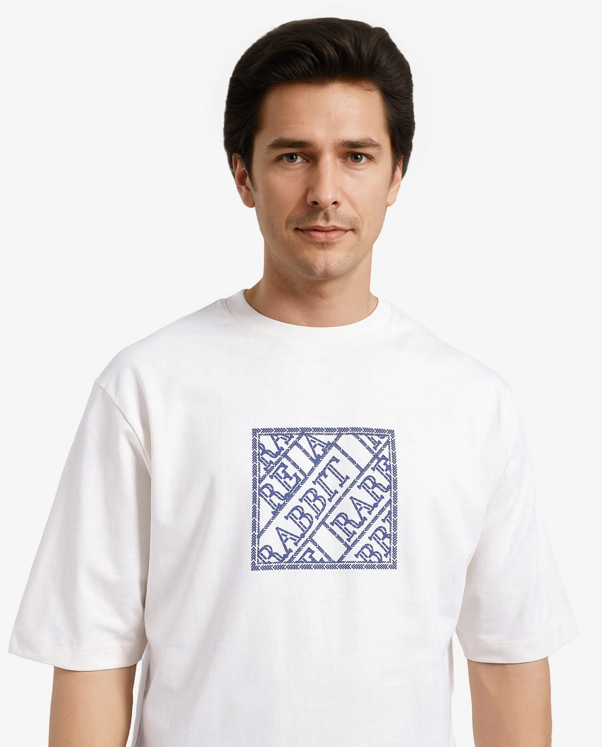 Men's Tailored Shirts for a Professional AppearanceRare Rabbit Men Pree Off-White Short Sleeve Crew Neck Oversized Fit Embroidered T-Shirt Men's Tailored Shirts for a Professional AppearanceRare Rabbit Men Pree Off-White Short Sleeve Crew Neck Oversized Fit Embroidered T-Shirt