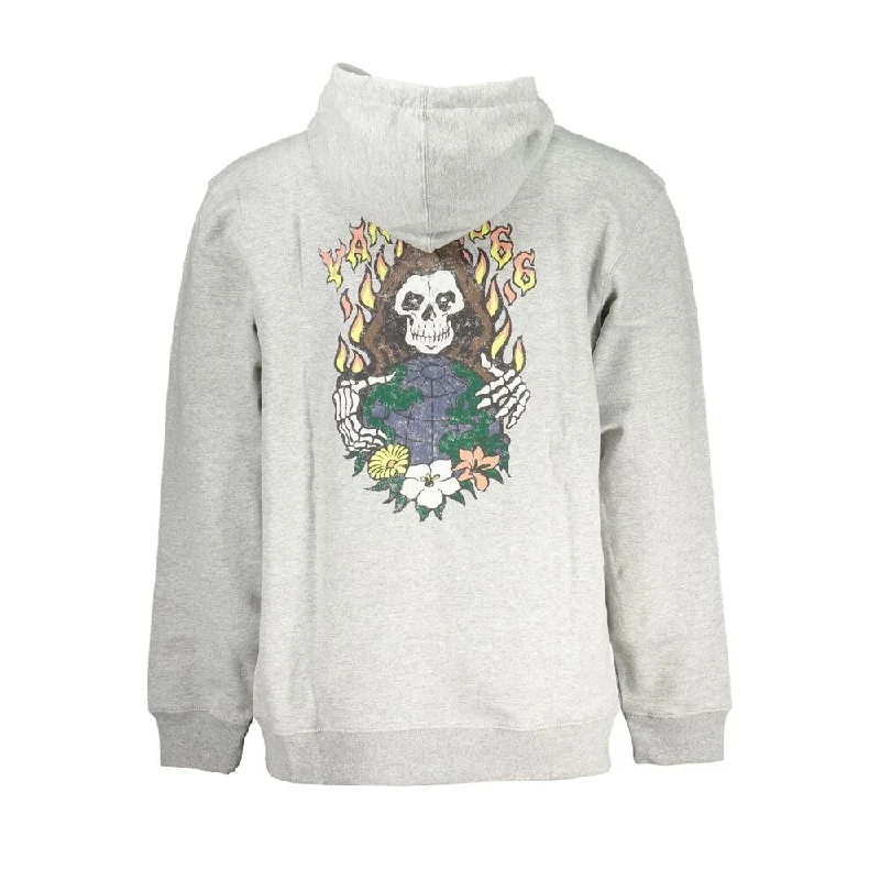Men's Sweaters with BeadsVans Chic Gray Fleece Hooded Men's Sweatshirt