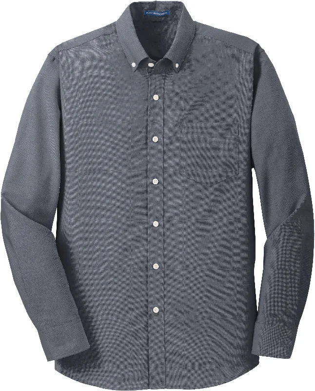 Men's Patterned Dress Casual Shirts for Smart-Casual EventsPort Authority SuperPro Oxford Shirt Men's Patterned Dress Casual Shirts for Smart-Casual EventsPort Authority SuperPro Oxford Shirt