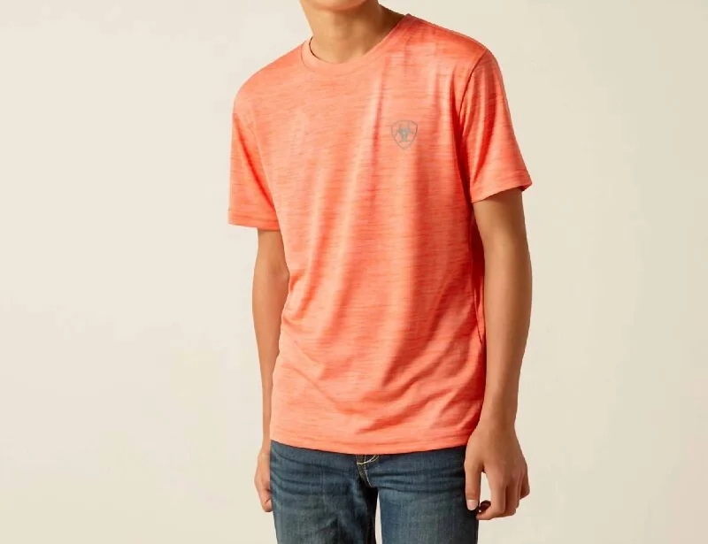 Men's Shirts with Patchwork PatternsKid's Charger Sw Shield T-Shirt In Coral