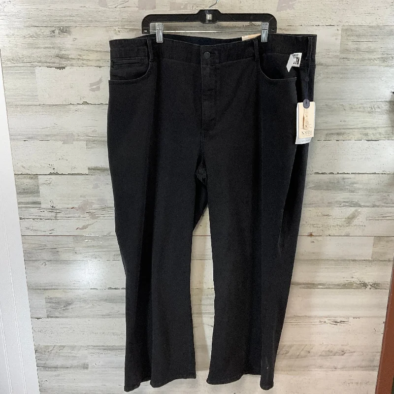 Flexible Stretch Men's JeansJeans Wide Leg By Not Your Daughters Jeans In Black Denim, Size: 3x