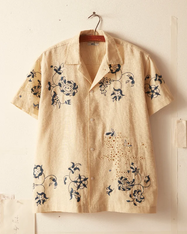 Men's Affordable Shirts for Budget-Friendly StyleMended Floral Short Sleeve Shirt