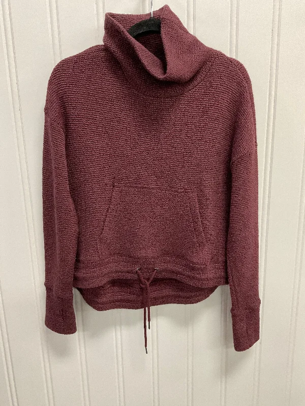 Men's Hoodies with Hidden ZippersSweatshirt Collar By Sweaty Betty In Maroon, Size: Xs Men's Hoodies with Hidden ZippersSweatshirt Collar By Sweaty Betty In Maroon, Size: Xs