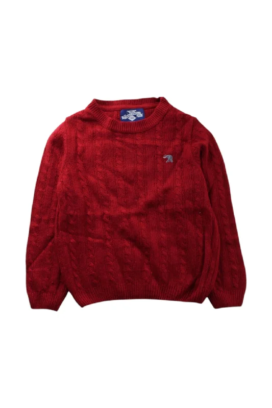 Lightweight Men's Cardigan SweatersThomas Brown Knit Sweater 4-5T