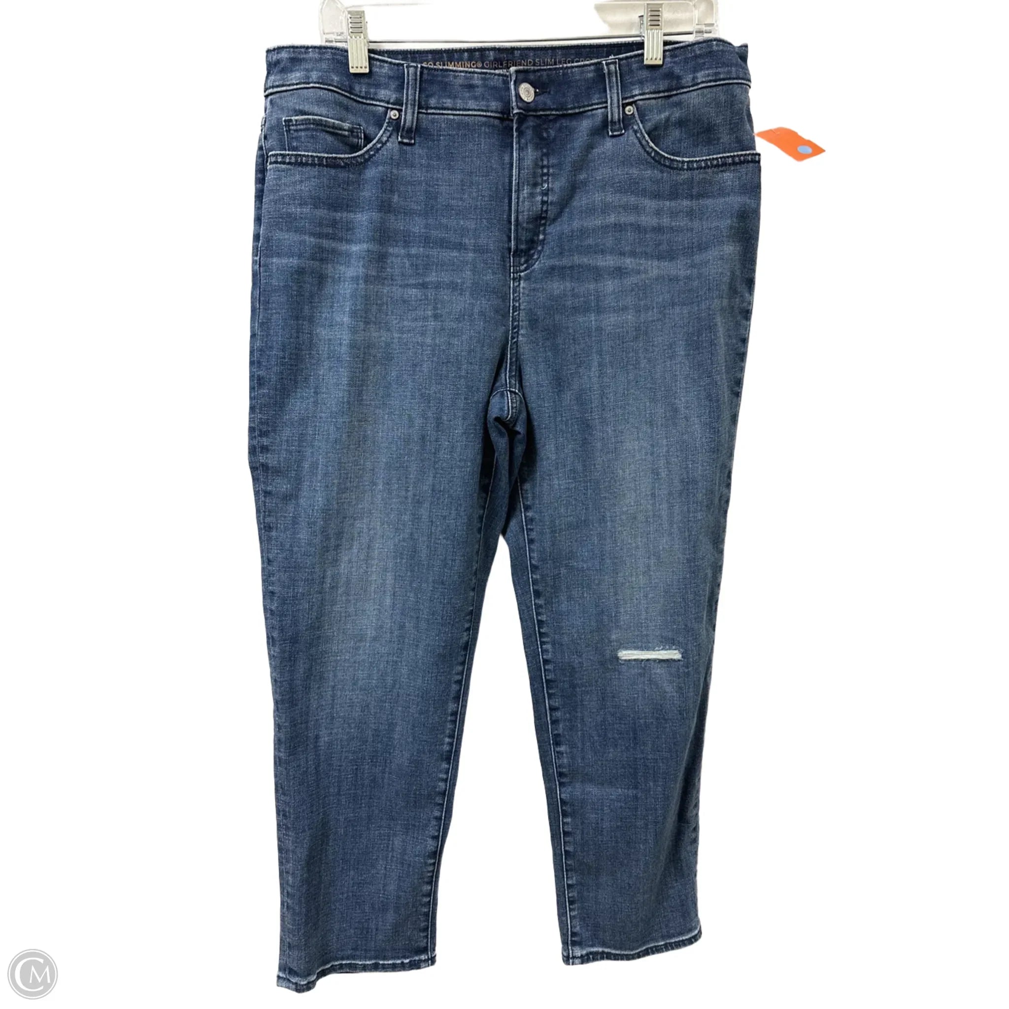 Jeans for Men with a Athletic BuildJeans Cropped By Chicos In Blue Denim, Size: 12