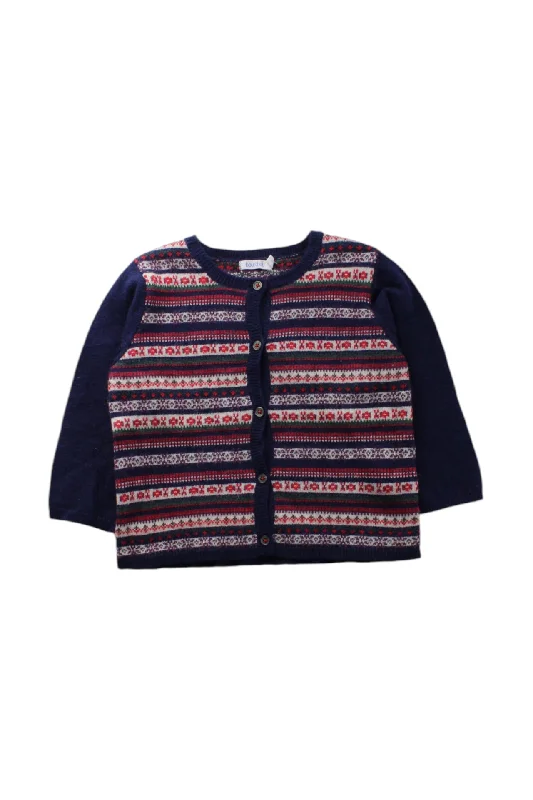 Men's Sweaters for Everyday WearBout'Chou Striped Wool Cardigan 12-18M