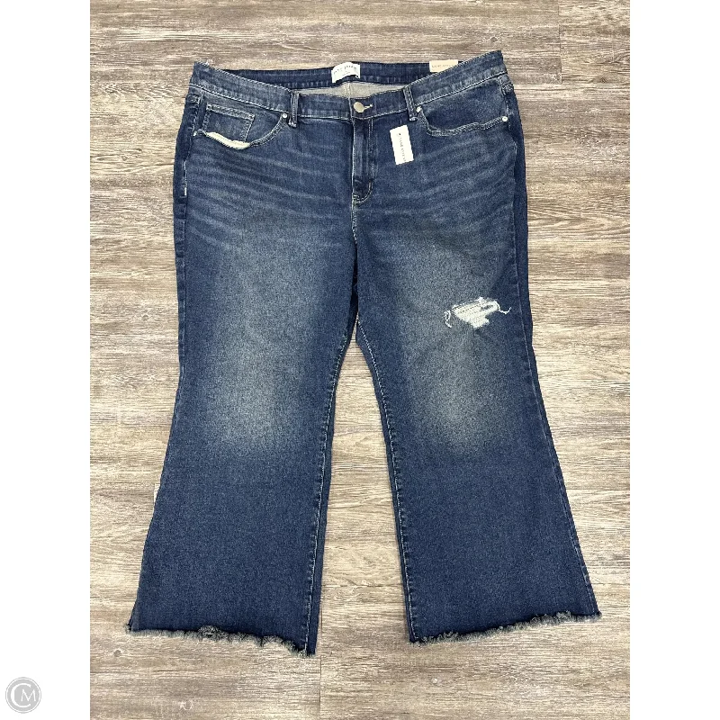 Men's Jeans in Unique PatternsJeans Flared By Lane Bryant In Blue Denim, Size: 24