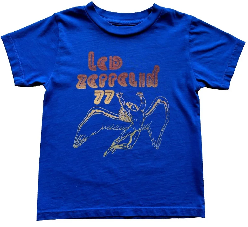 Men's Shirts with Surplice HemlinesTangled Up Led Zeppelin Tee In Blue