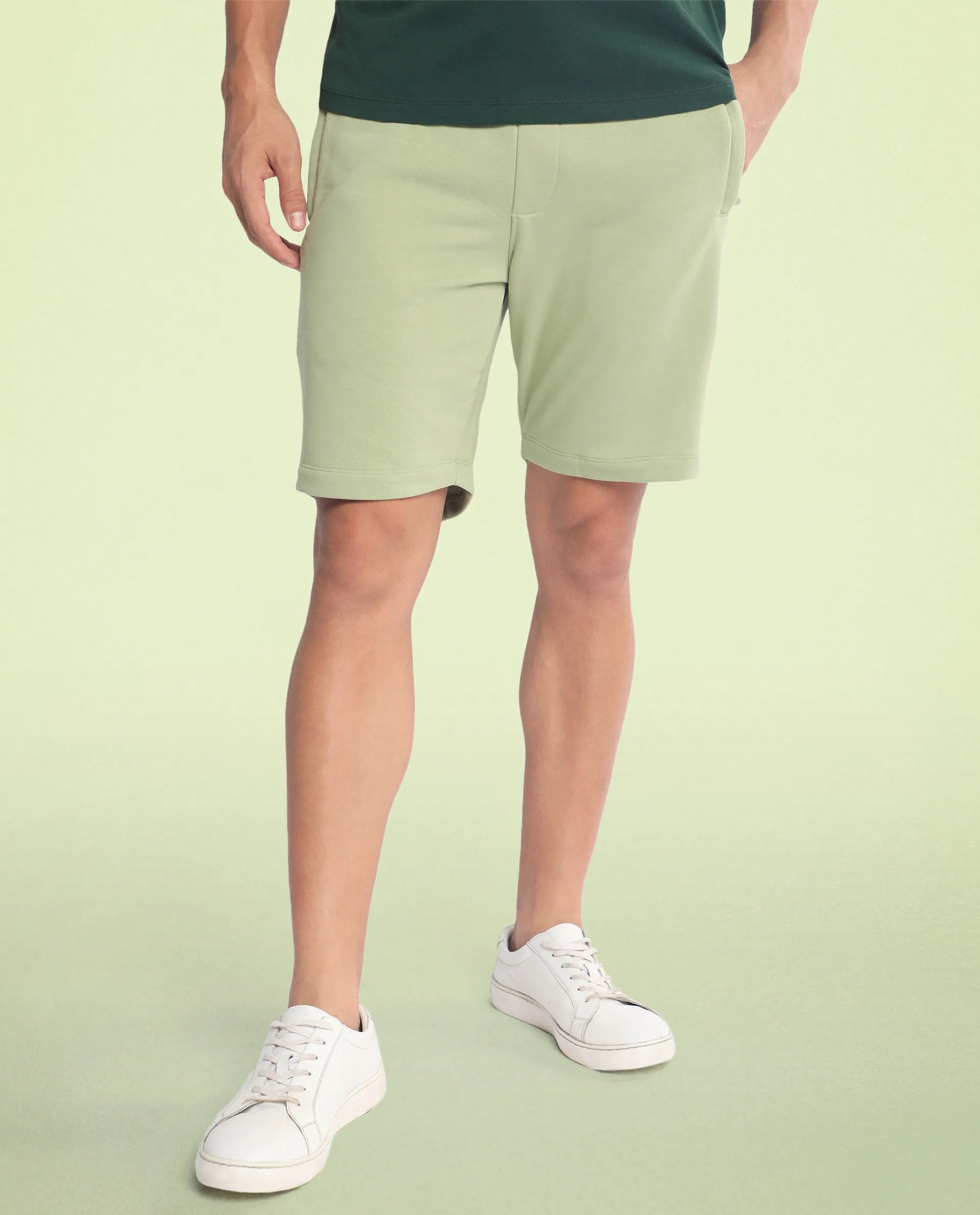 Men's Pants with Belt LoopsShorts Cardamom Green Men