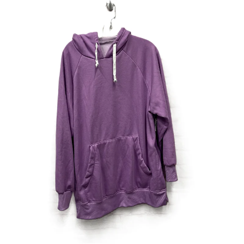 Men's Hoodies for Winter SportsAthletic Sweatshirt Hoodie In Purple, Size: 2x