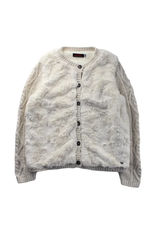 Men's Sweaters with ZippersCatimini Furry Knit Cardigan 10Y