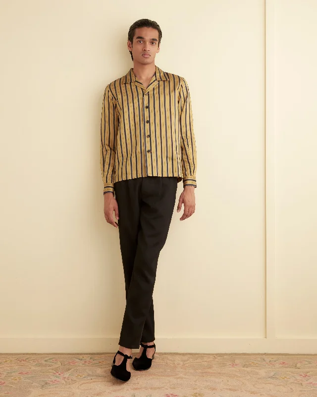 Men's Pocket T-Shirts for Added FunctionalityAlumni Stripe Long Sleeve Shirt - Yellow Men's Pocket T-Shirts for Added FunctionalityAlumni Stripe Long Sleeve Shirt - Yellow