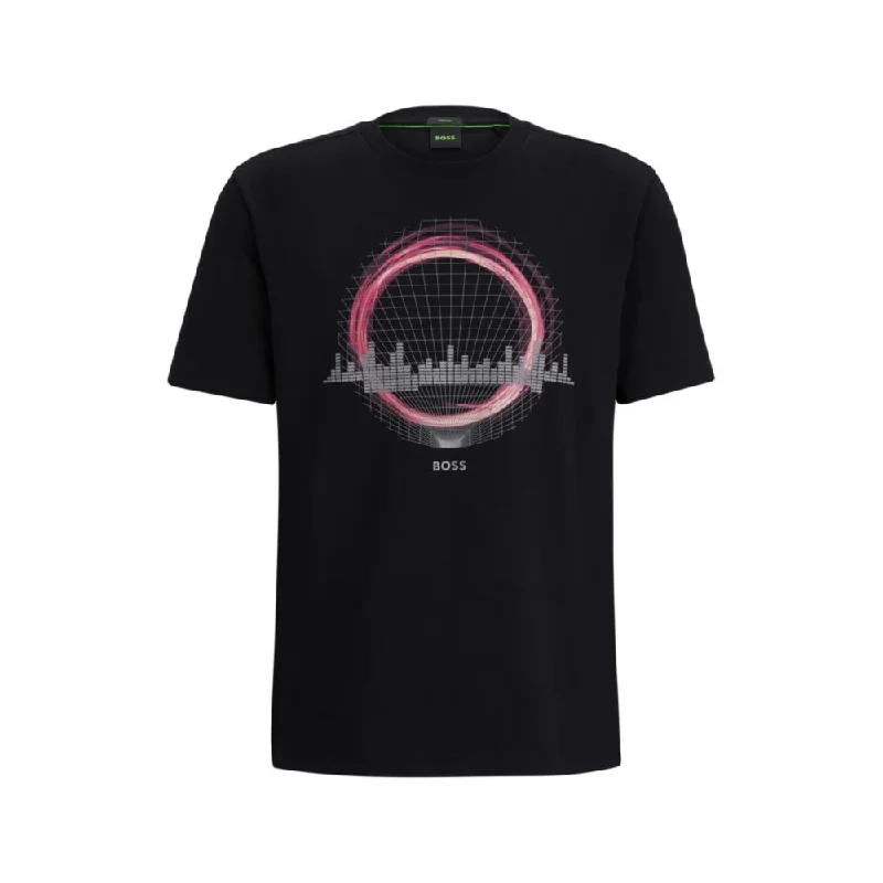 Men's Shirts with Floral PrintsStretch-cotton regular-fit T-shirt with seasonal artwork Men's Shirts with Floral PrintsStretch-cotton regular-fit T-shirt with seasonal artwork