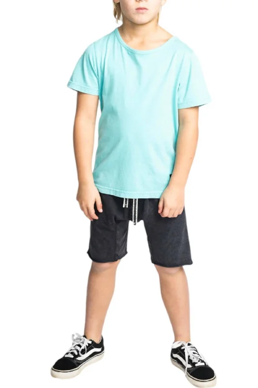 Men's Shirts with Embellished SleevesBoy's Munisikke Tee Top In Mineral Mint