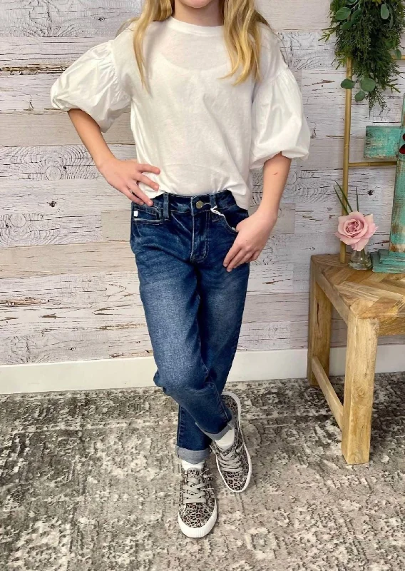 Sustainable Eco-Friendly Men's JeansMini Mom Fit Jean In Dark Denim