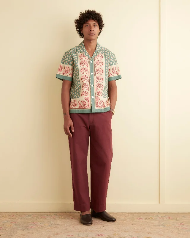 Men's Designer Shirts for a Statement PiecePaisley Frame Short Sleeve Shirt