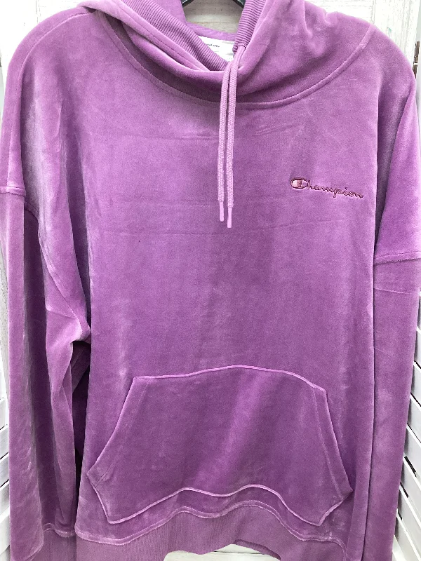 Men's Hoodies for YogaSweatshirt Hoodie By Champion In Purple, Size: 2x