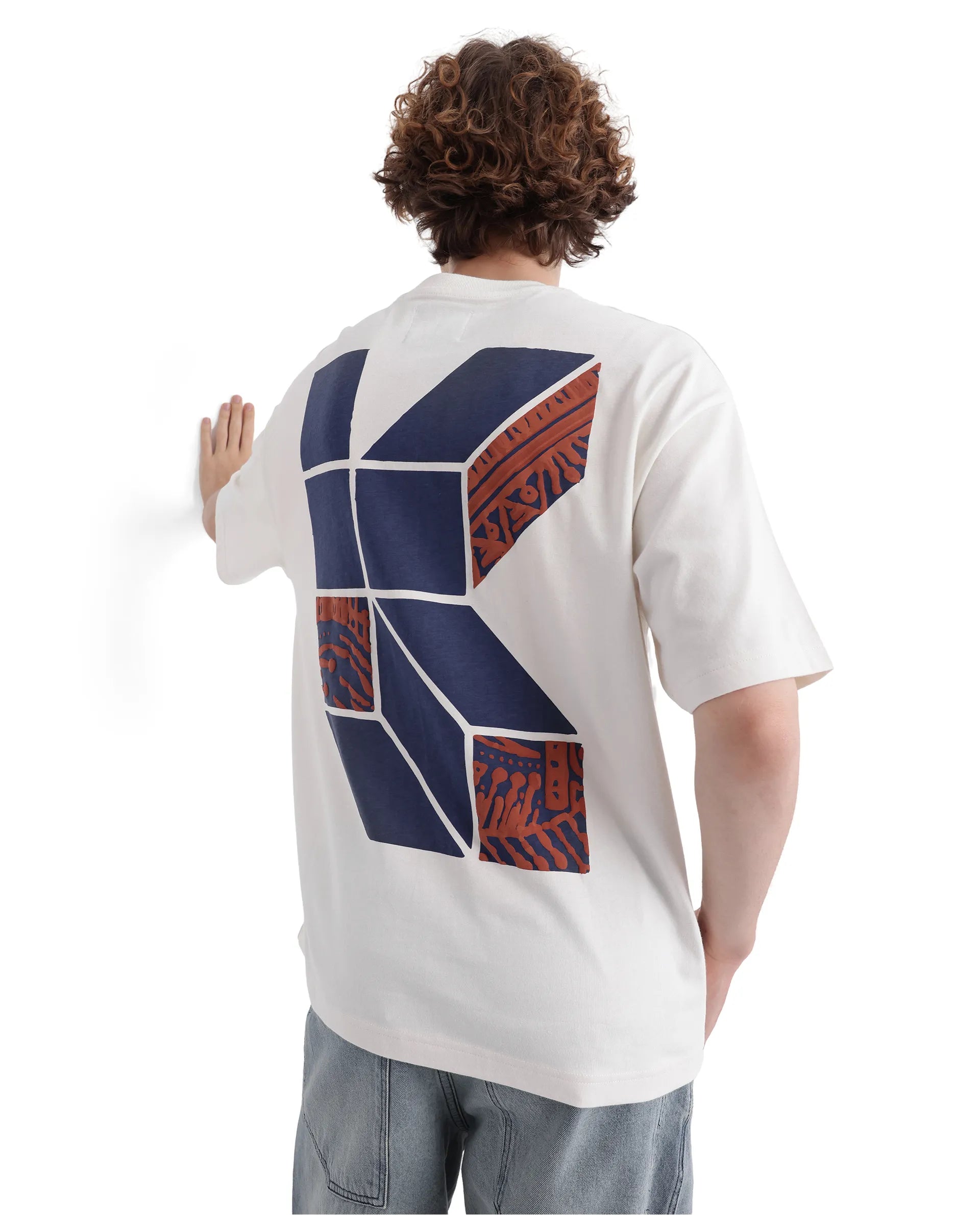 Men's Shirts with Patch PocketsRare Rabbit Men Karwo Off White Cotton Fabric Short Sleeve Crew Neck Oversized Fit Graphic Print T-Shirt Men's Shirts with Patch PocketsRare Rabbit Men Karwo Off White Cotton Fabric Short Sleeve Crew Neck Oversized Fit Graphic Print T-Shirt