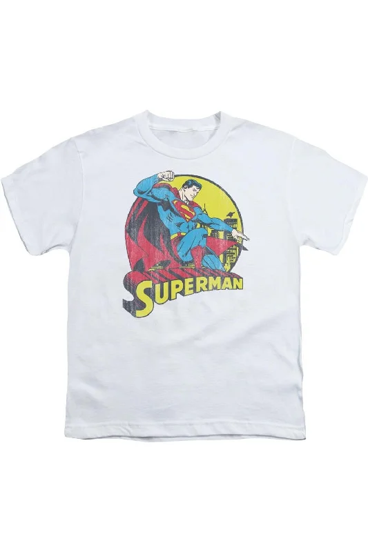 Men's Shirts with High NecksDC Comics Big Blue Short Sleeve Youth Tee / T-Shirt