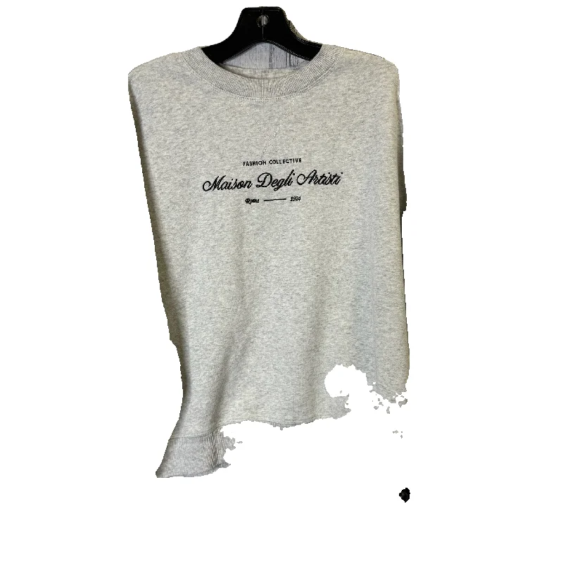 Men's Hoodies for Big and TallSweatshirt Crewneck By H&m In Grey, Size: M