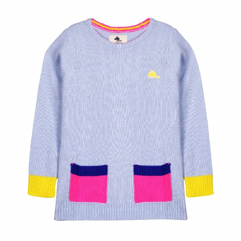 Men's Sweaters with High-Neck DesignsColorblock Pocket Knitted Jumper