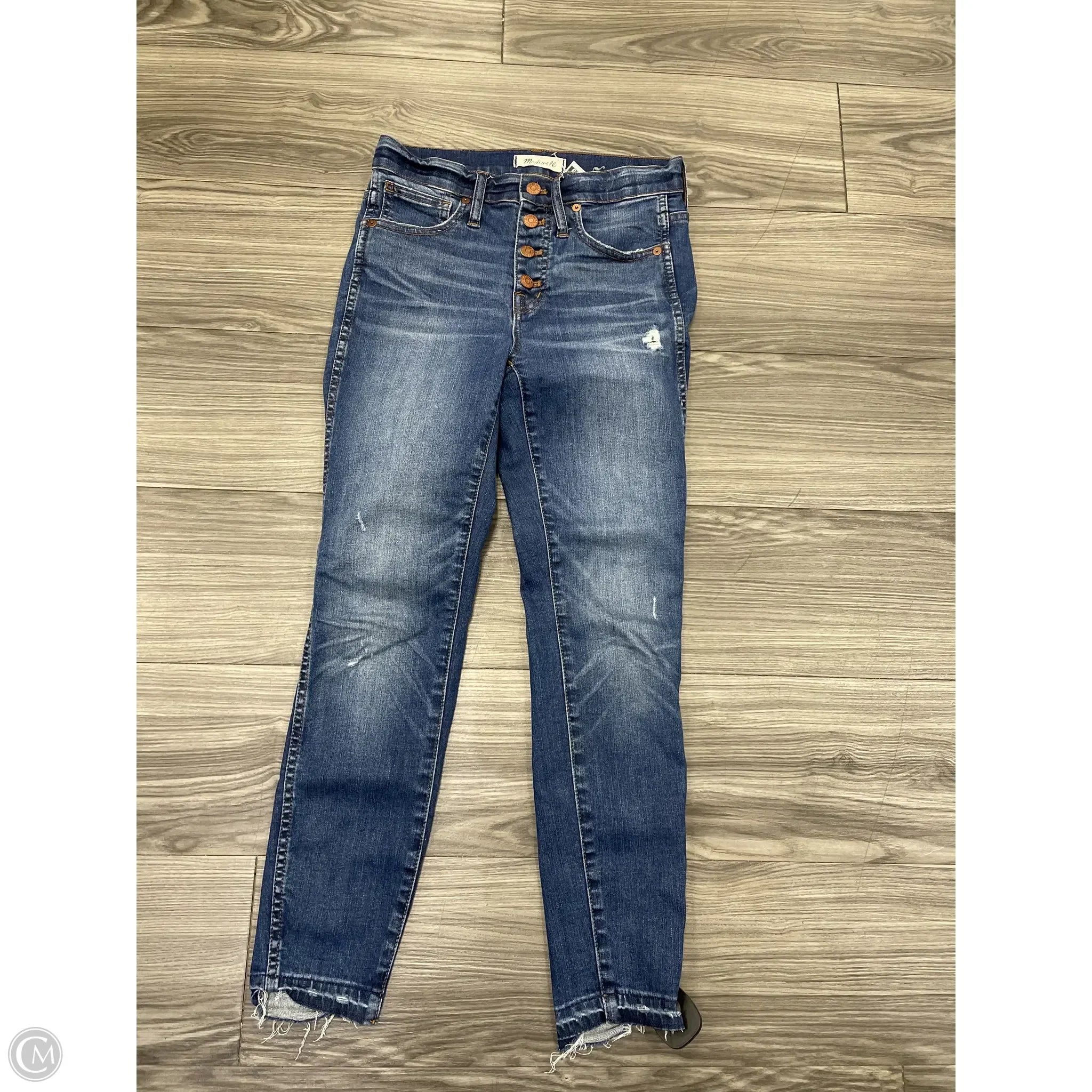 Casual Ripped Men's JeansJeans Skinny By Madewell In Blue, Size: 2