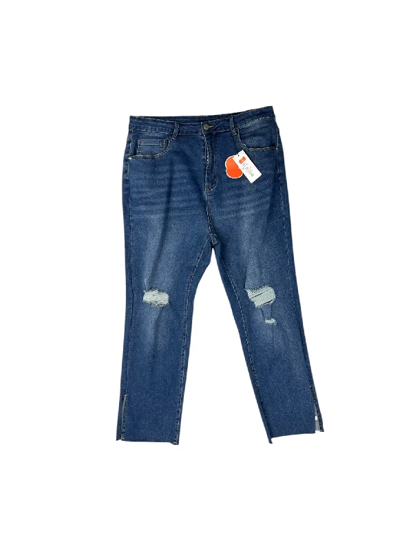 Men's Jeans with Fashionable RipsJeans Straight By Cider In Blue Denim, Size: 1x